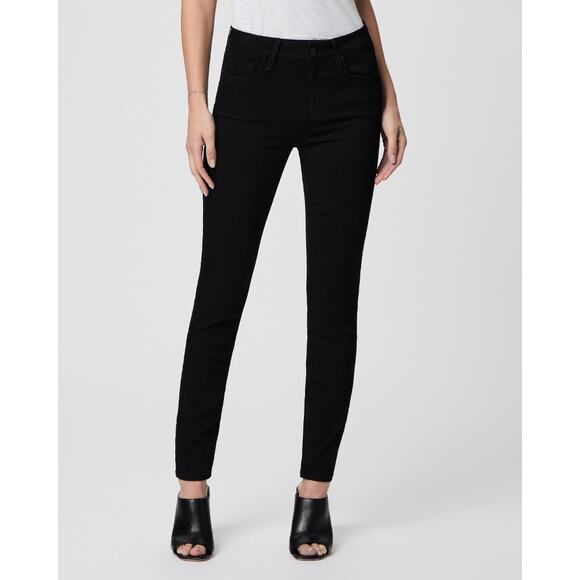 Paige - Verdugo Mid-Rise - Ankle Skinny Jeans in Black Shadow - Size 27 - Picture 1 of 10